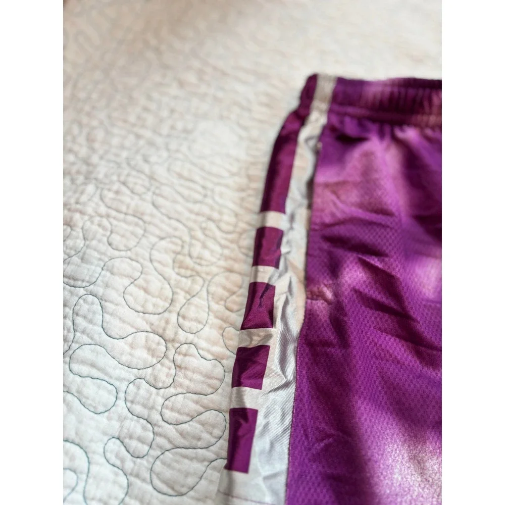 Nike Boy's Dri-FIT Basketball Shorts Purple‎ Tie Dye Loose Fit Size Small